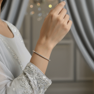 Premium Plain Silver Bangle