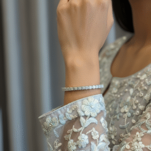 Crystal Shine Silver Bracelet