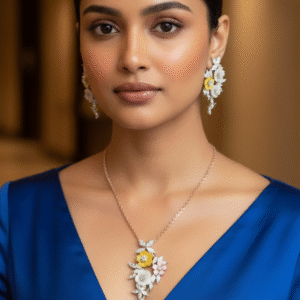 Spring Garden Floral Necklace Set