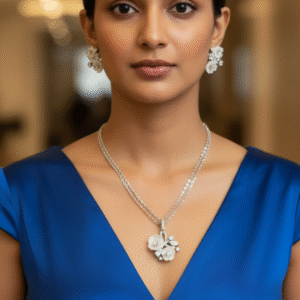 Snow Petal White Crystal Set