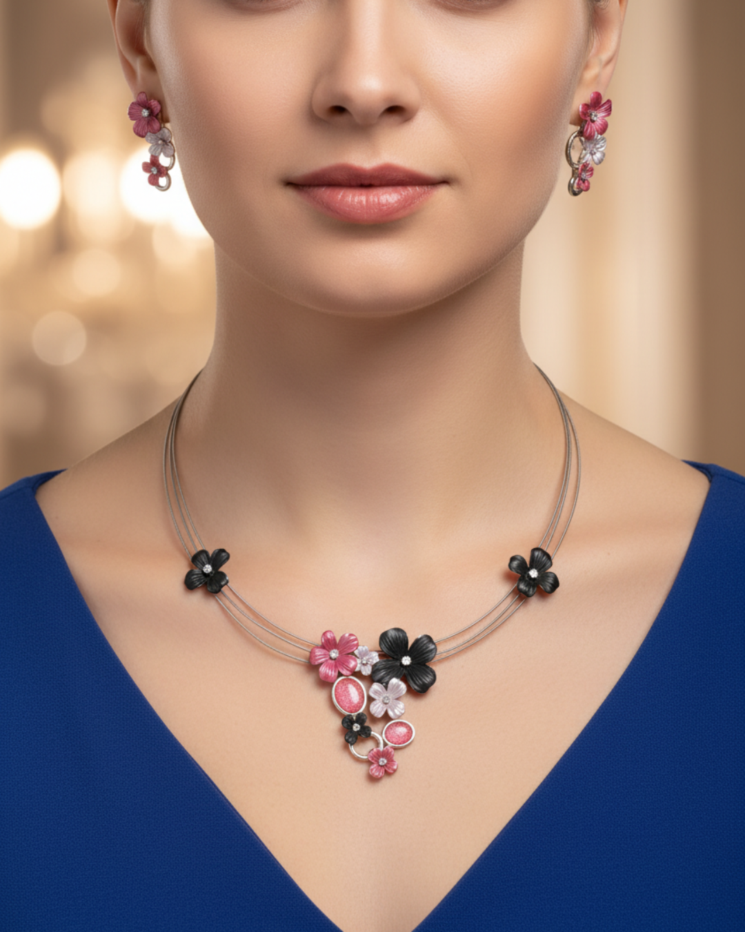 Bloom Fusion Multi-Color Necklace Set