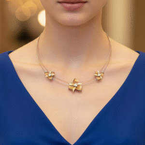 Golden Lily Lightweight Necklace Set