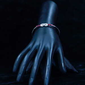 Ruby Blossom Garland Bangle