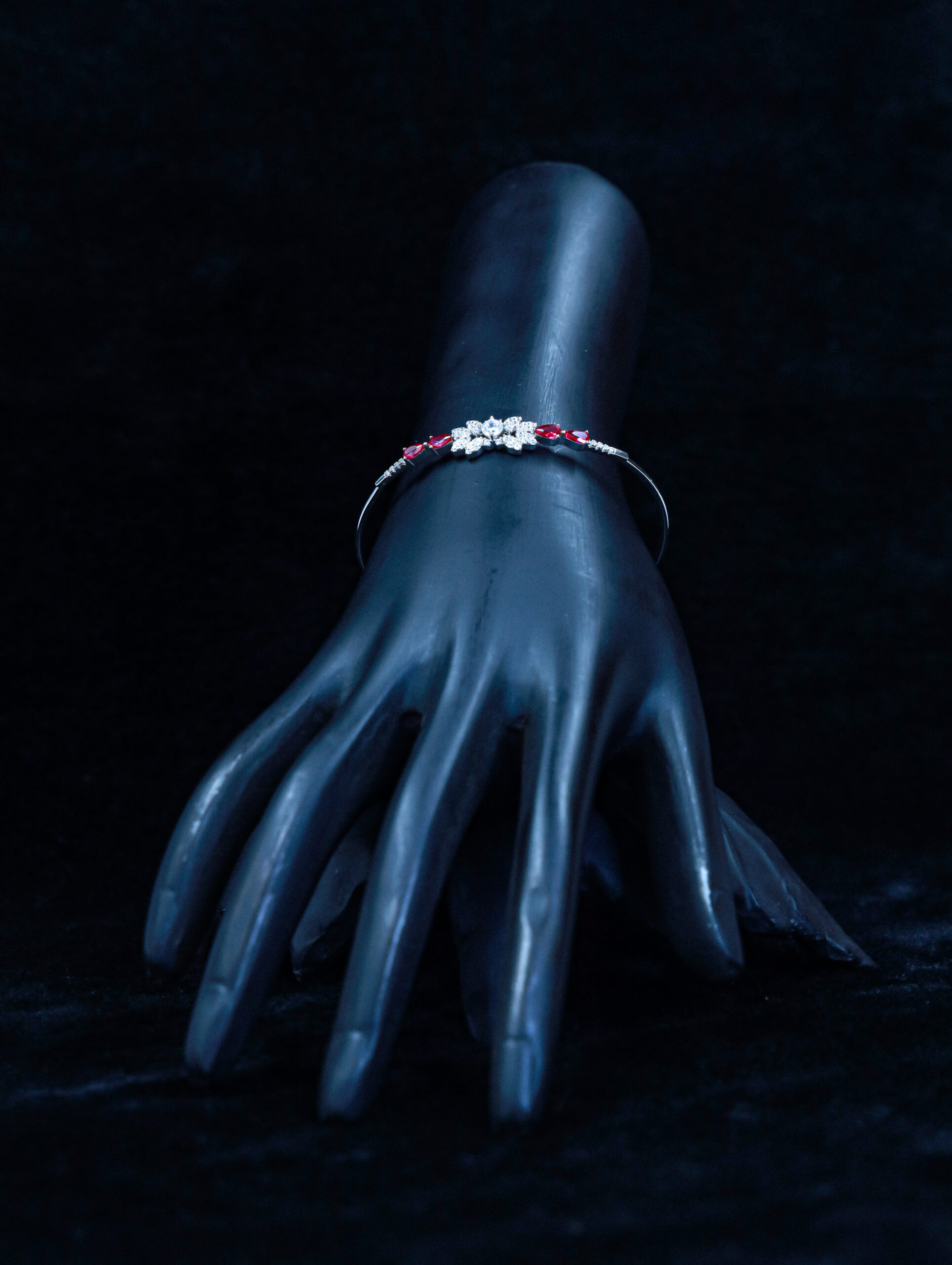Ruby Blossom Garland Bangle