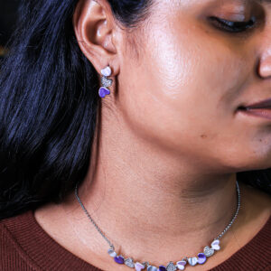 Heart in shades silver chain