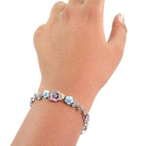 multicolour floral bracelet