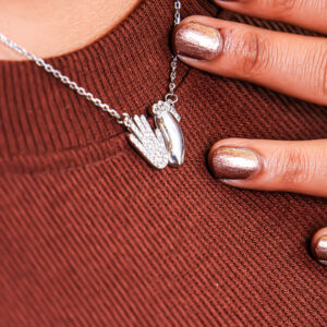 Friendly first step hand and foot necklace