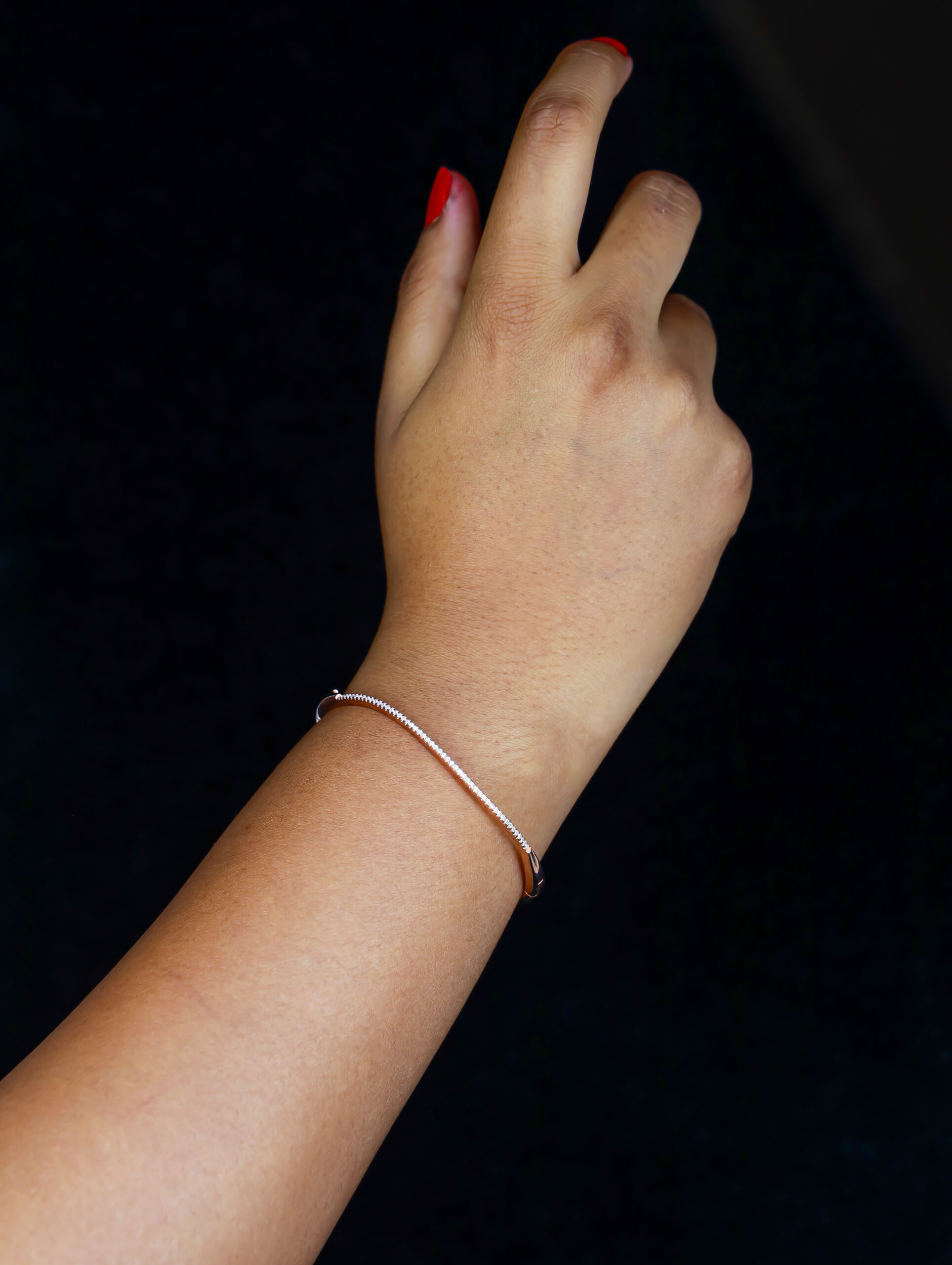 Rose Petal Tennis Bangle