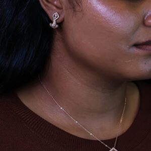 flower tear drop necklace