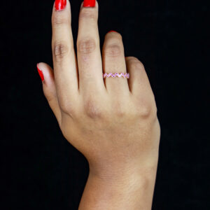 Pink Zigzag Eternity Band