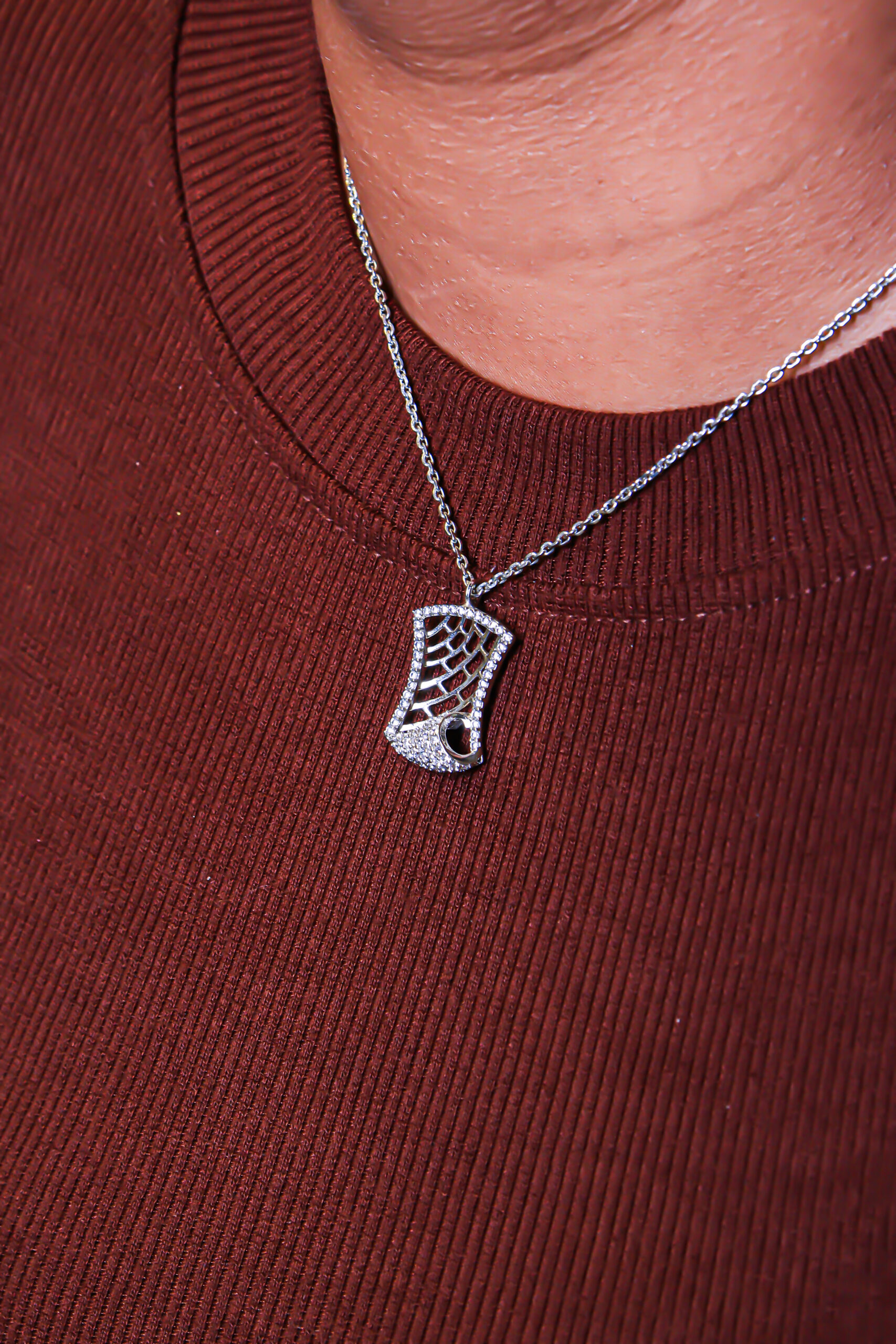 delicate rectangular curve shaped chain