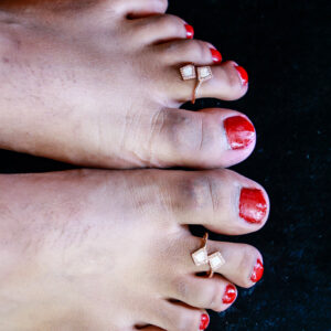 Marcasite Blossom Toe Rings