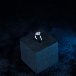 Blush Leaf Enamel Ring