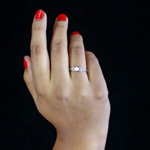 Blush Evil Eye Shield Ring