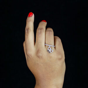 Dangling Butterfly Charm Ring