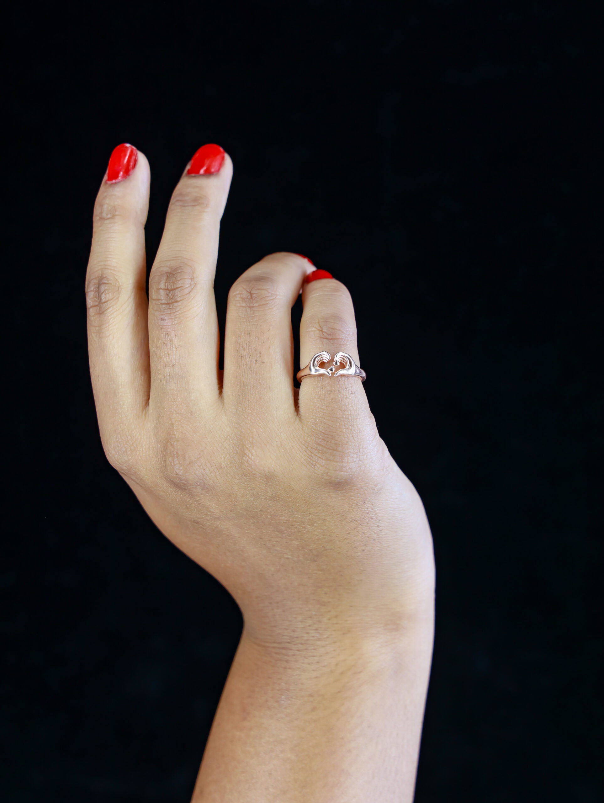 Swan Heart Promise Ring