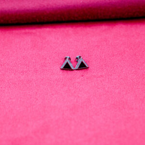 Midnight Triangle Stud Earrings