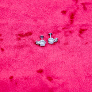 Pearl Swirl Halo Studs