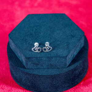 Blue Flower Drop Studs
