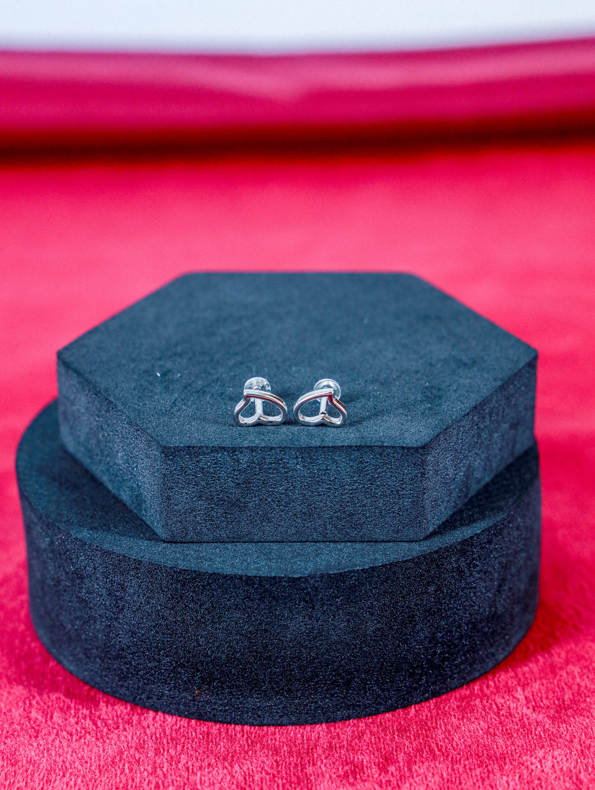 Abstract Heart Outline Studs