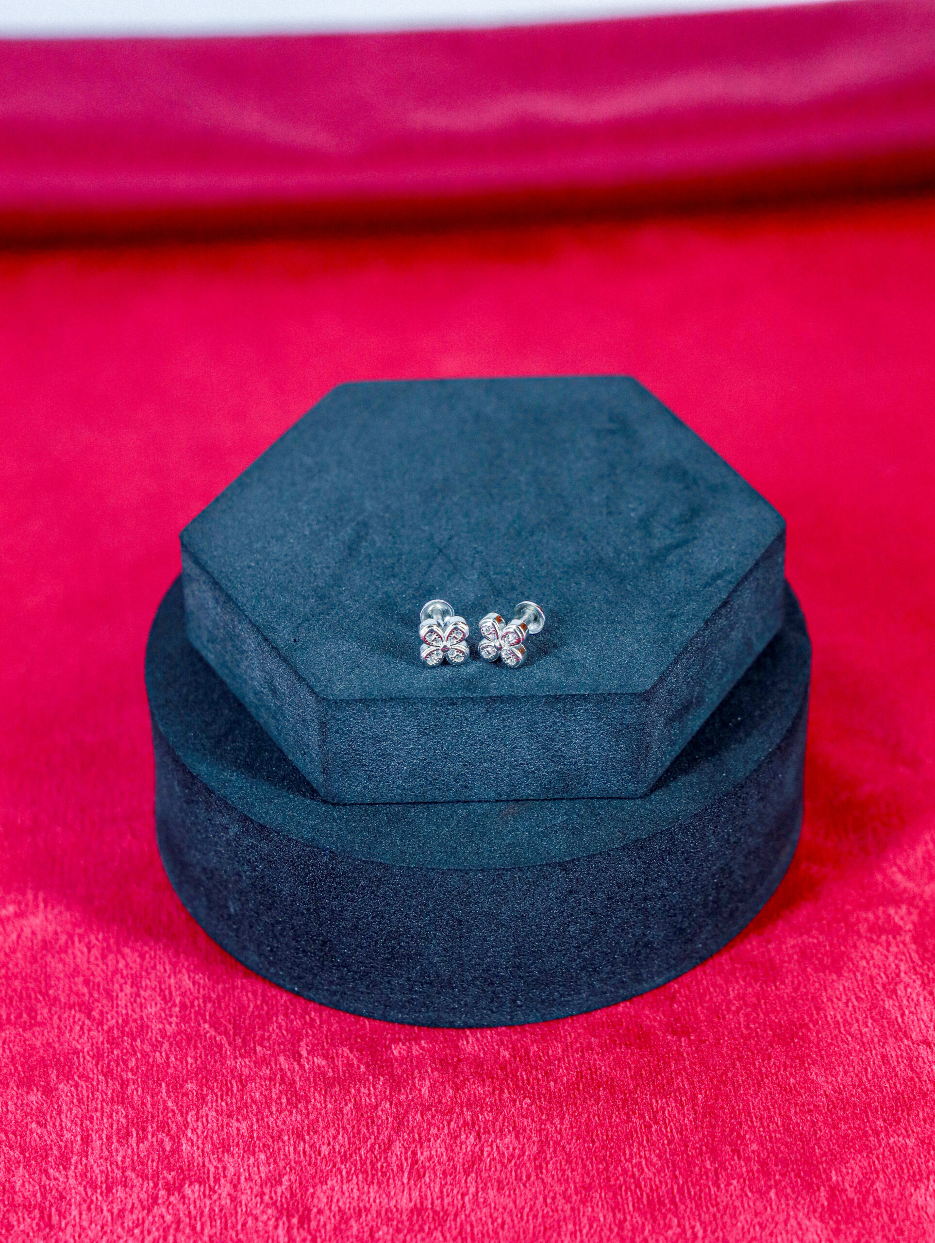 Crystal Clover Studs