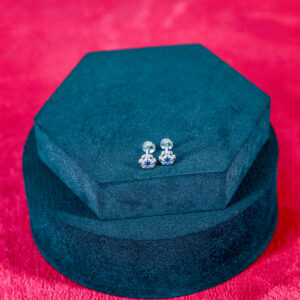 Blue Floral Studs
