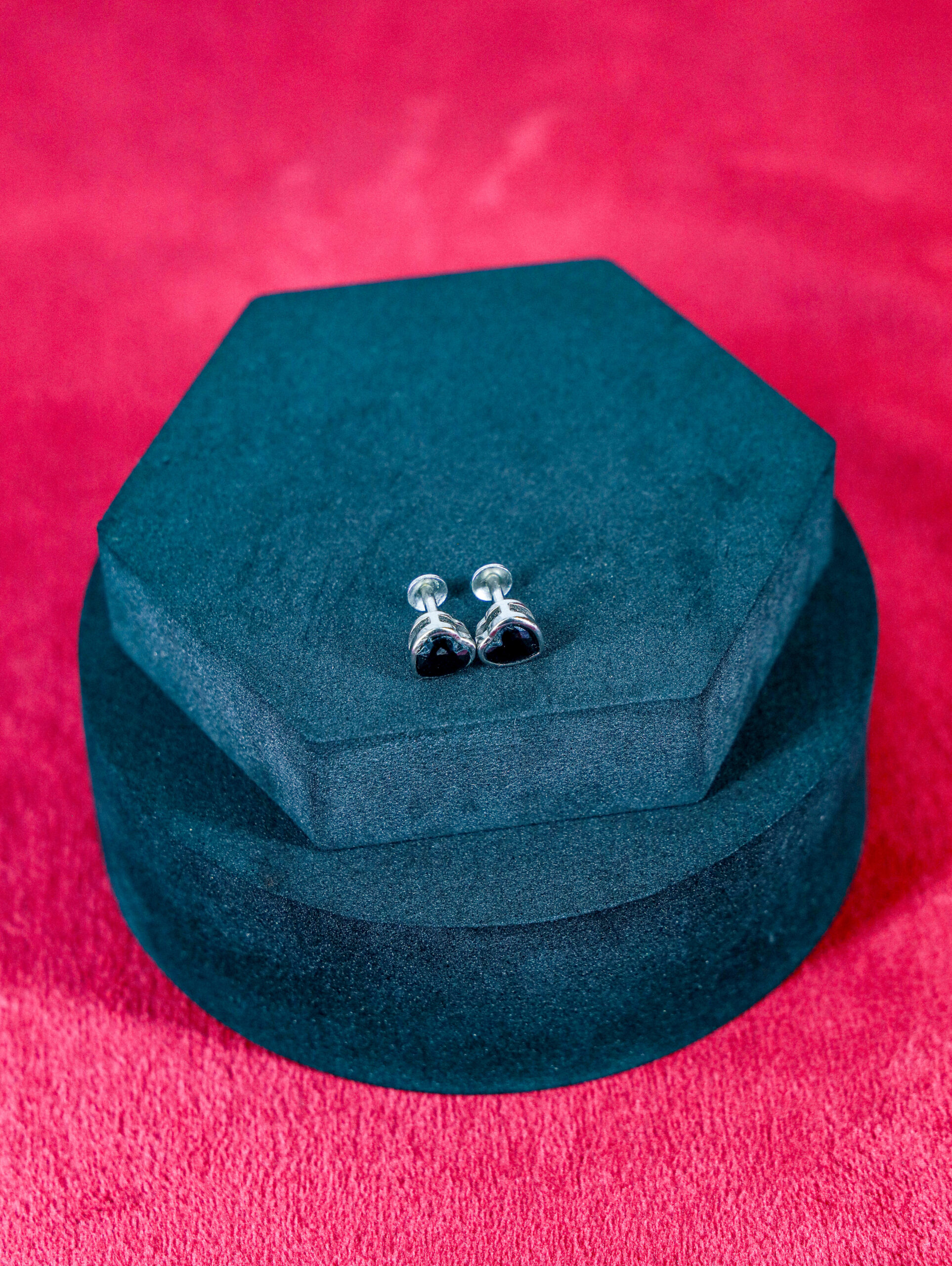 Black Heart Studs