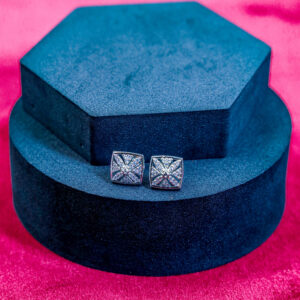 Diamond Heart Knot Studs