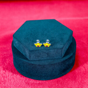 Yellow Bow Crab Studs