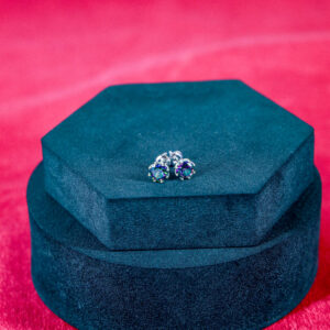 Sky Blue Solitaire Studs