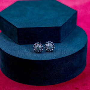 Emerald Halo Blossom Studs