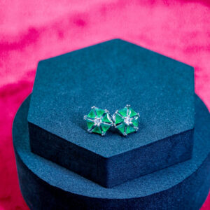 Midnight Heart Studs