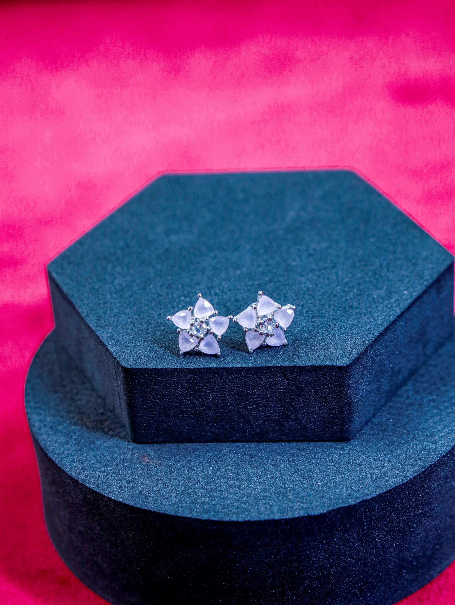 Diamond Prism Jhumki Studs