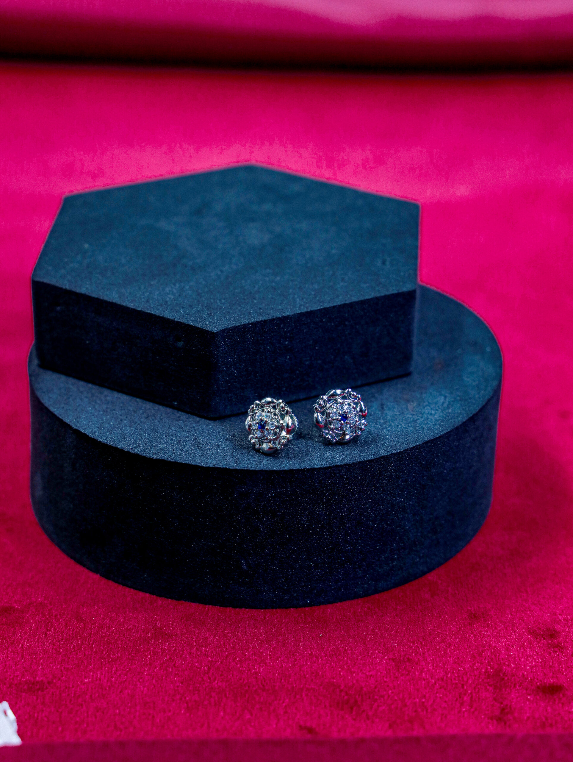 Crystal Monarch Square Studs