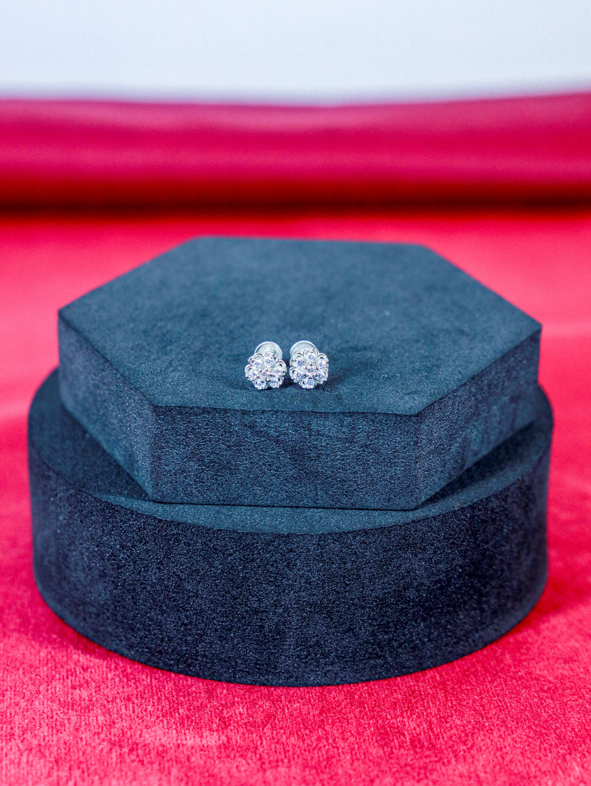 Crystal Flower Studs